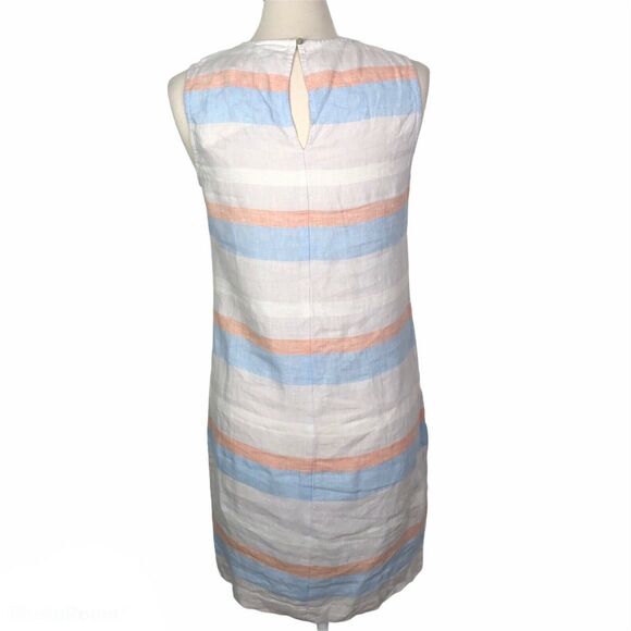 NEW Cynthia Rowley 100% Linen Striped Shift Dress - Picture 3 of 9